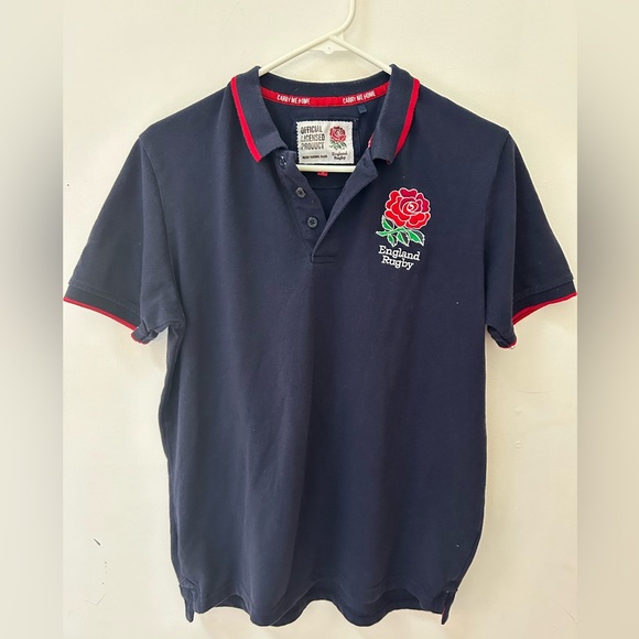 Official RFU England Rugby Core Men's Polo Shirt, Embroidered Badge Size Small - Picture 4 of 10
